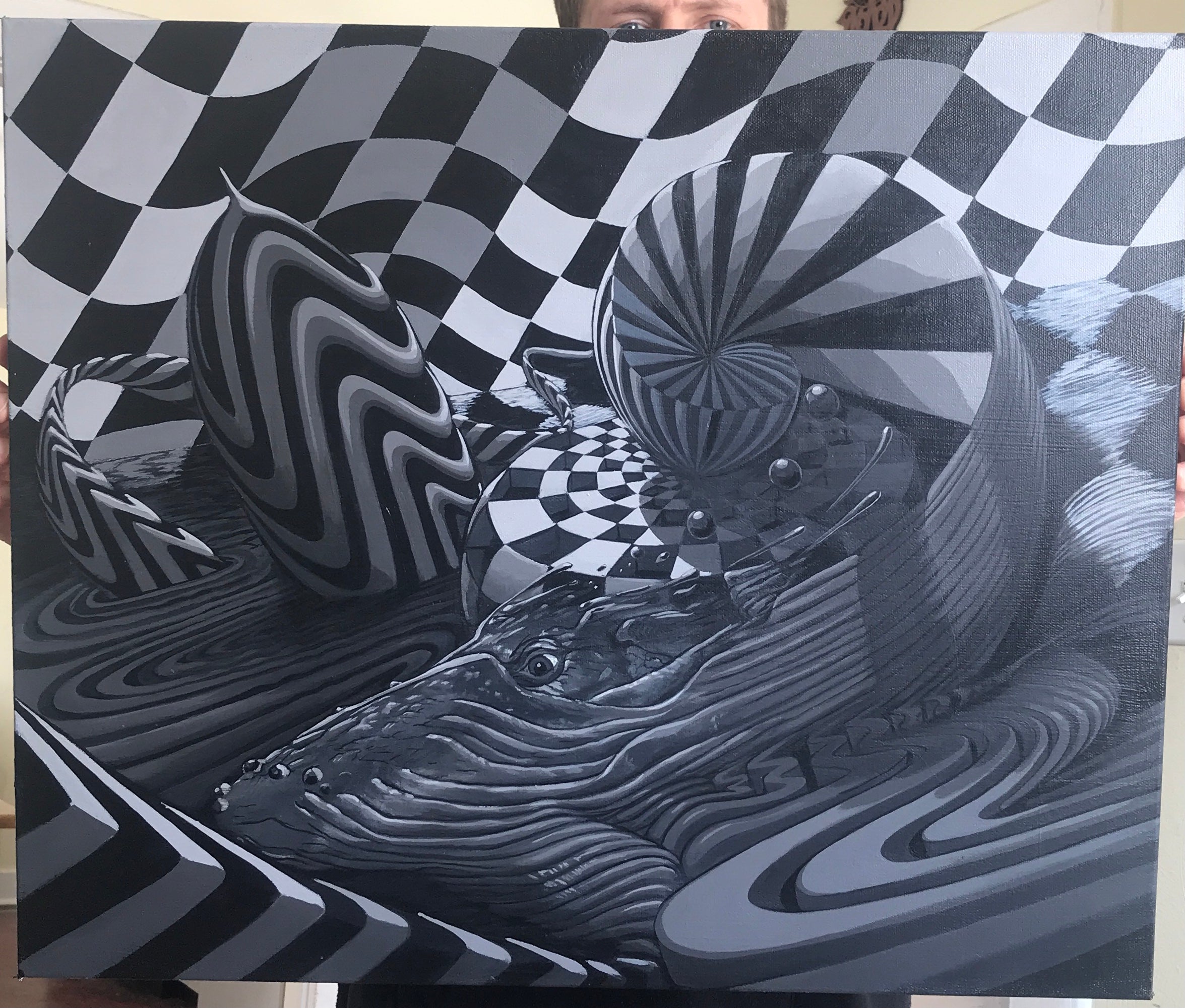 Whale Spin Canvas Print