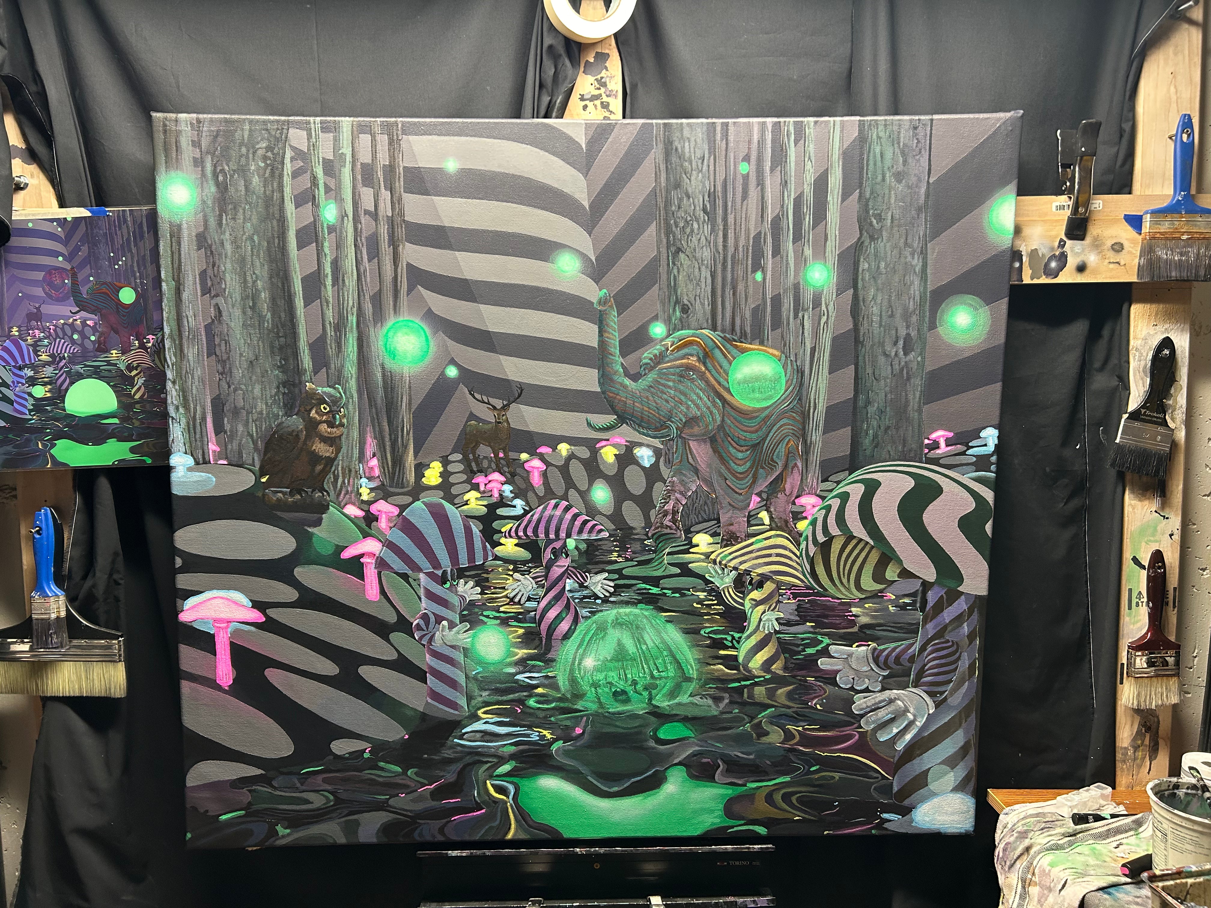 Forest Family Original Painting