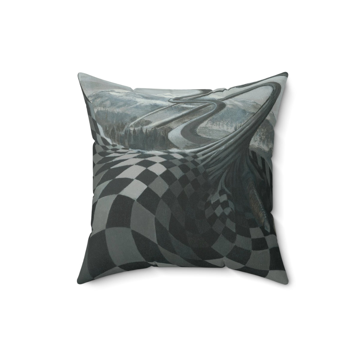 Spirit Banner Faux Suede Square Pillow