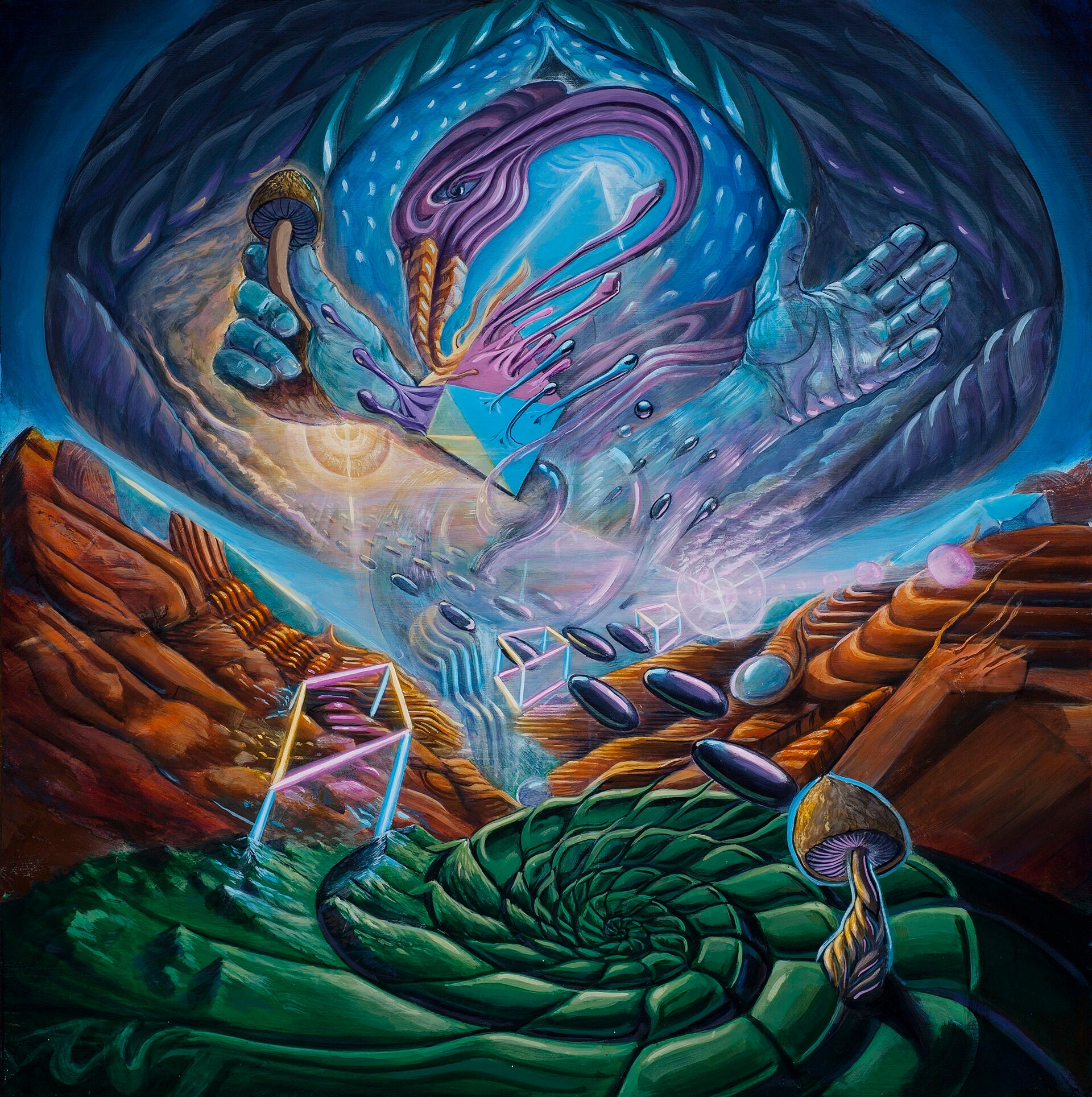 Myc Drop Gicleé Canvas Print