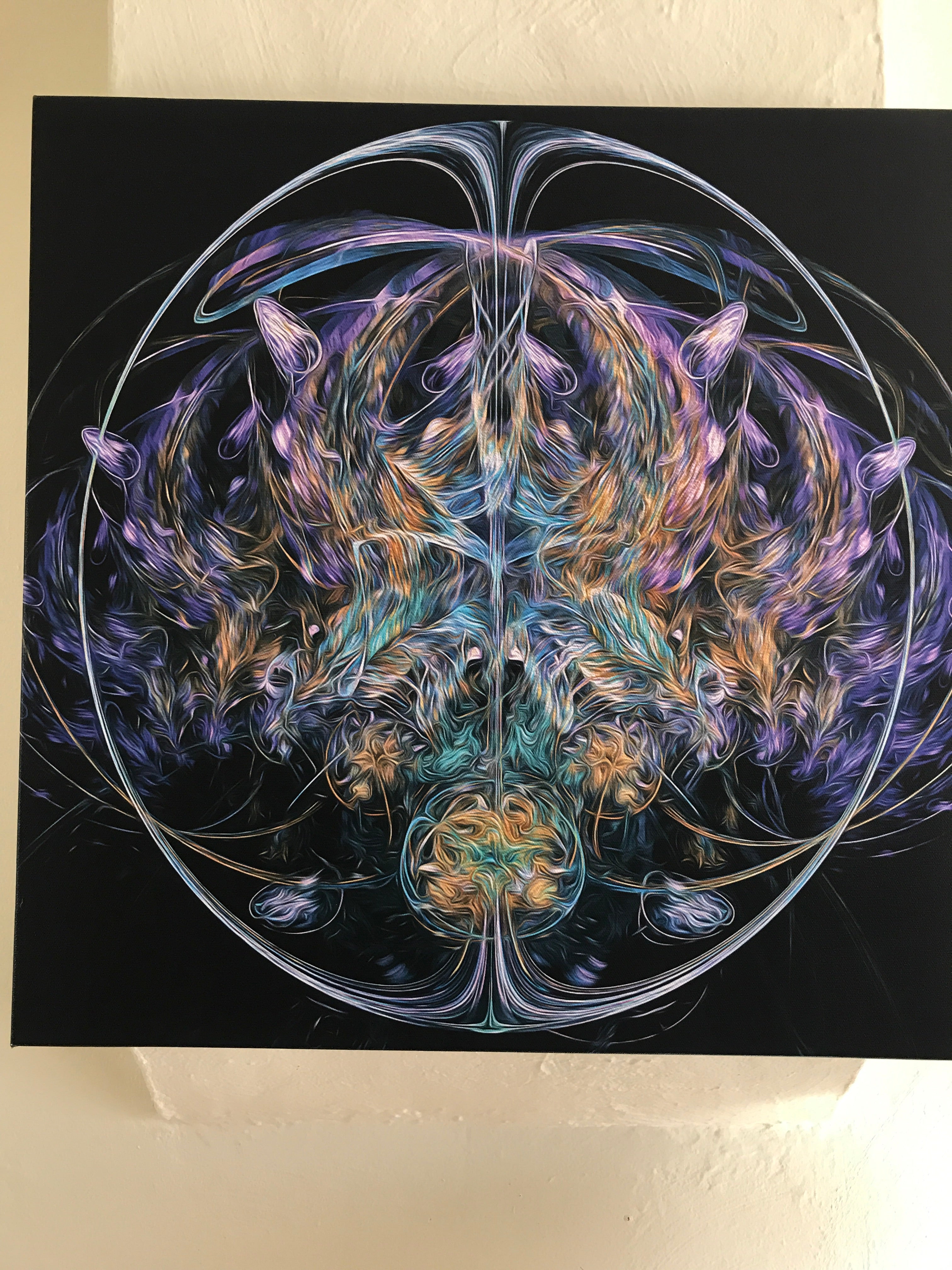 Oil Skull Gicleé Canvas Print