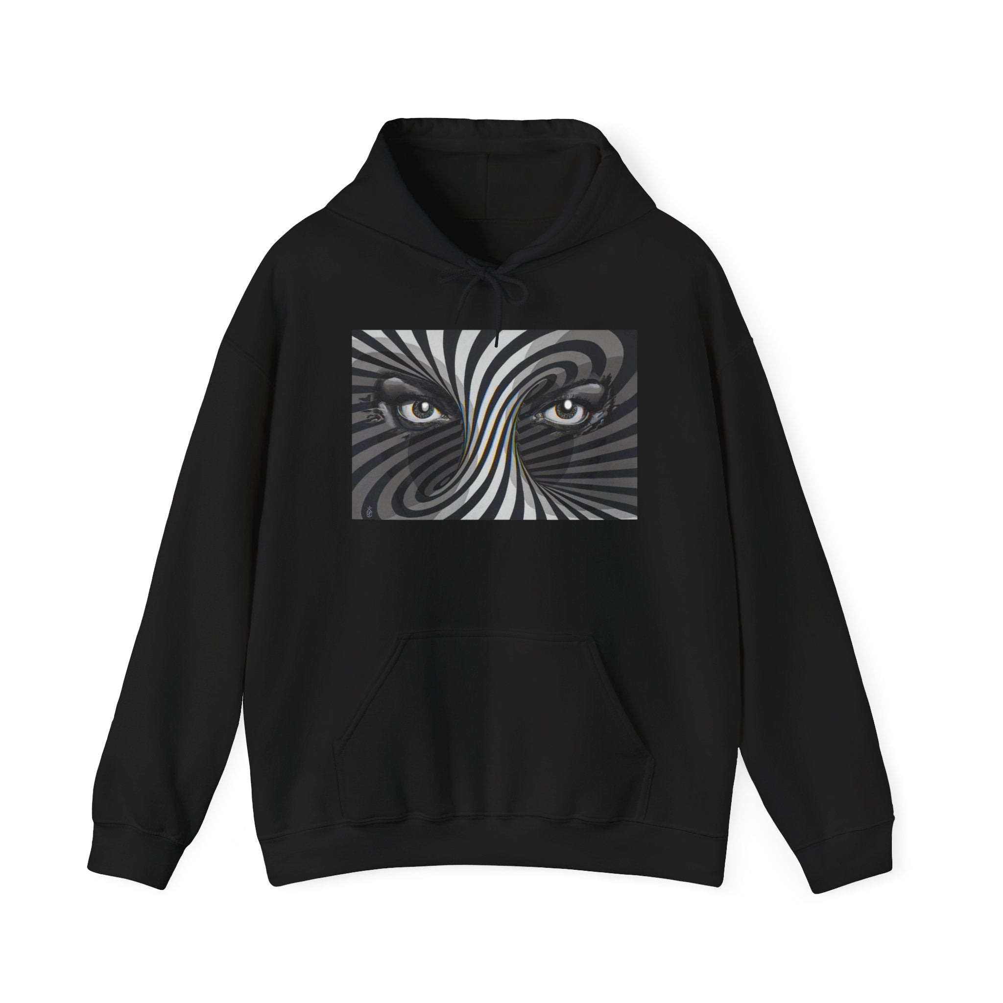 Op Art Psychedelic Hoodie - Beheld Painting Design