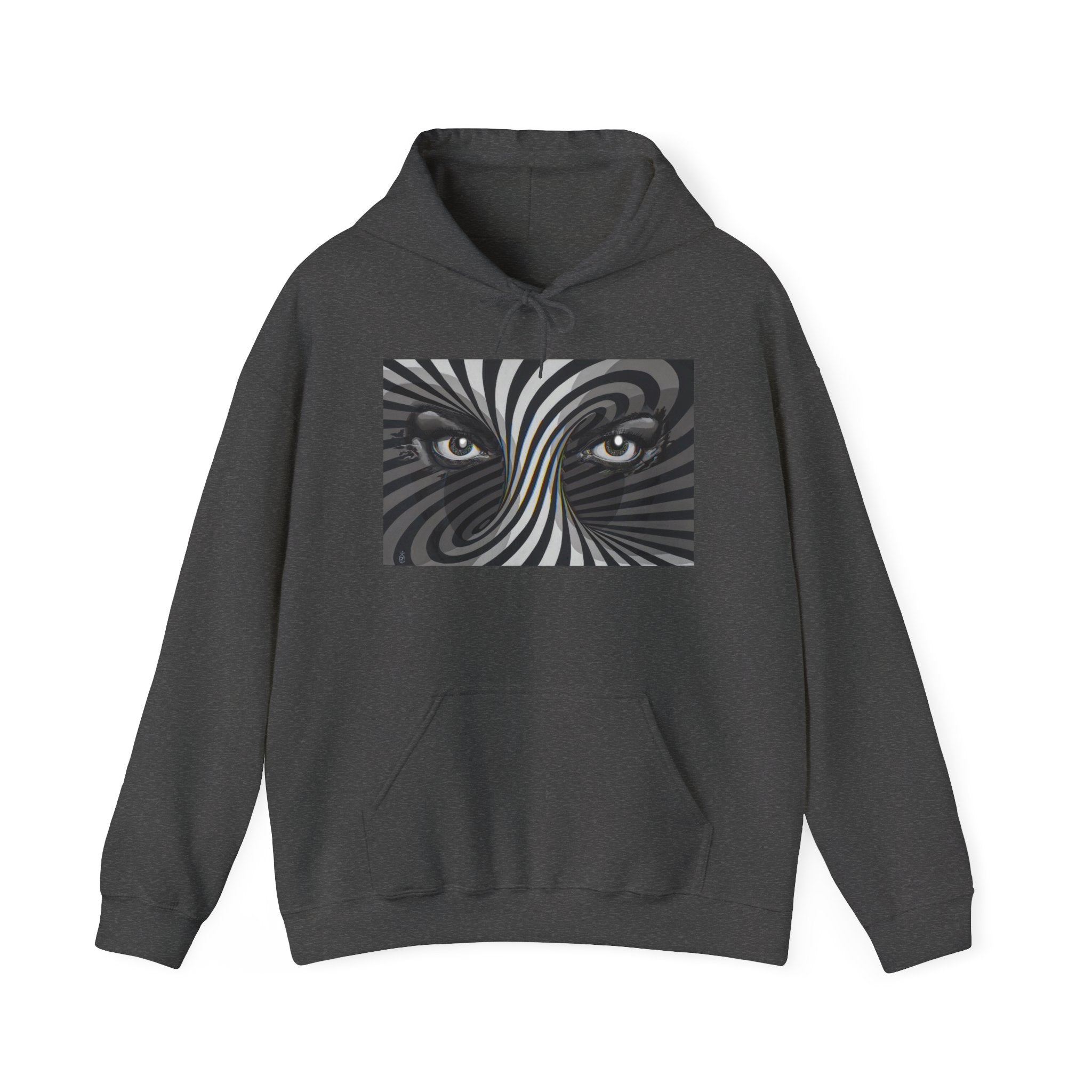 Op Art Psychedelic Hoodie - Beheld Painting Design