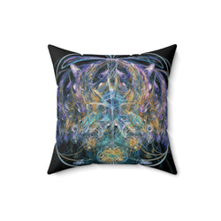 Oil Skull Faux Suede Square Pillow