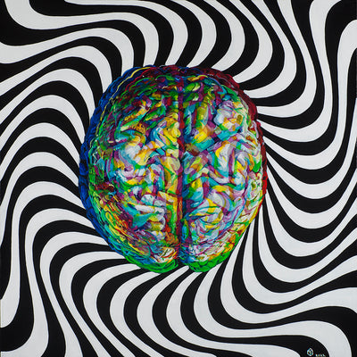 Trippy Brain Giclee Canvas Print