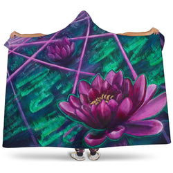 Space Lotus Hooded Blanket