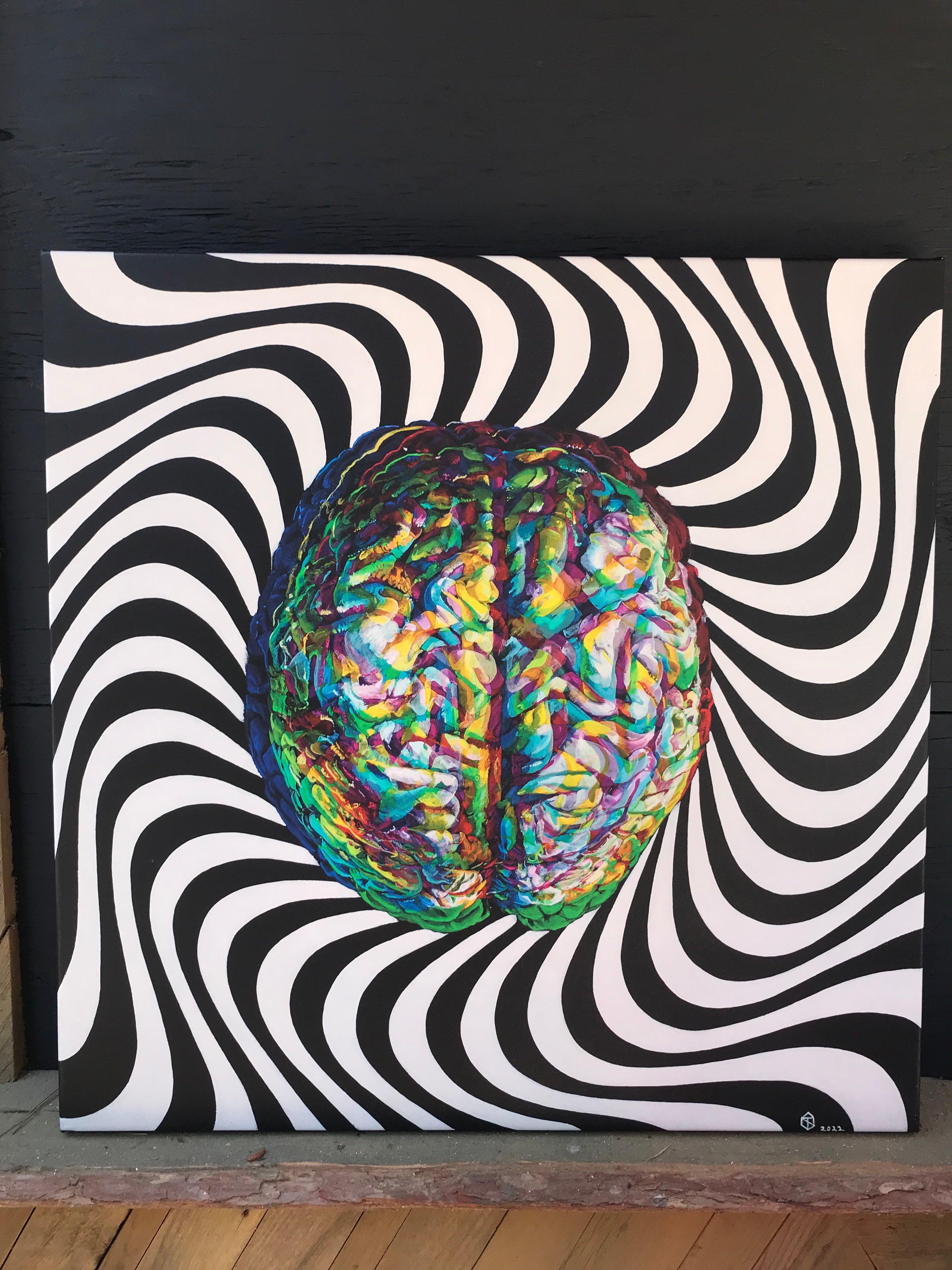Trippy Brain Giclee Canvas Print