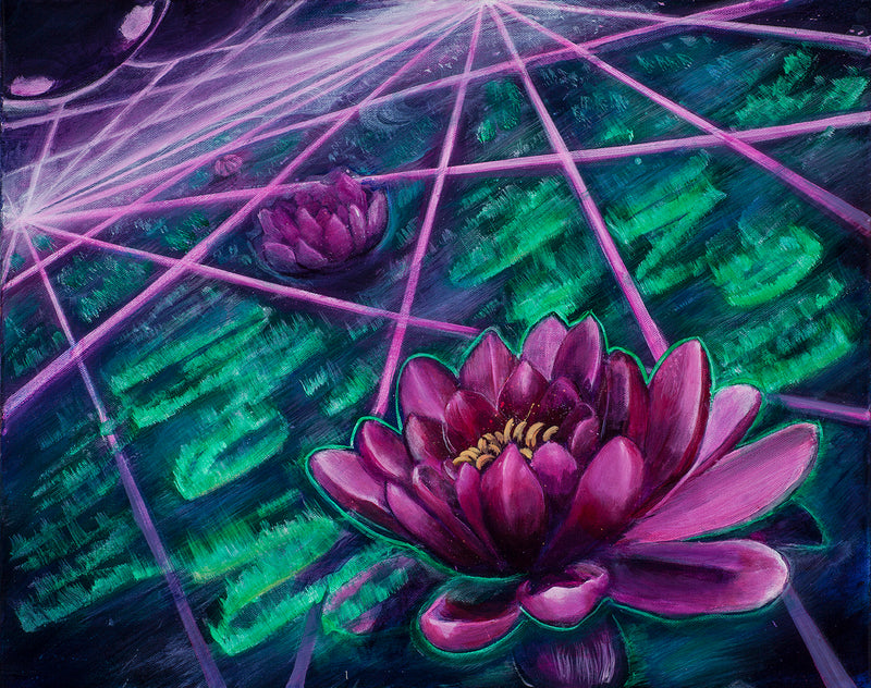 Space Lotus Tapestry